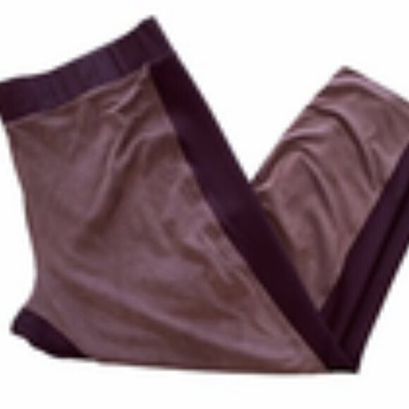 LOGO Lori Goldstein Ponte Knit Pants w/Faux Suede Panels - Size M - Picture 12 of 14